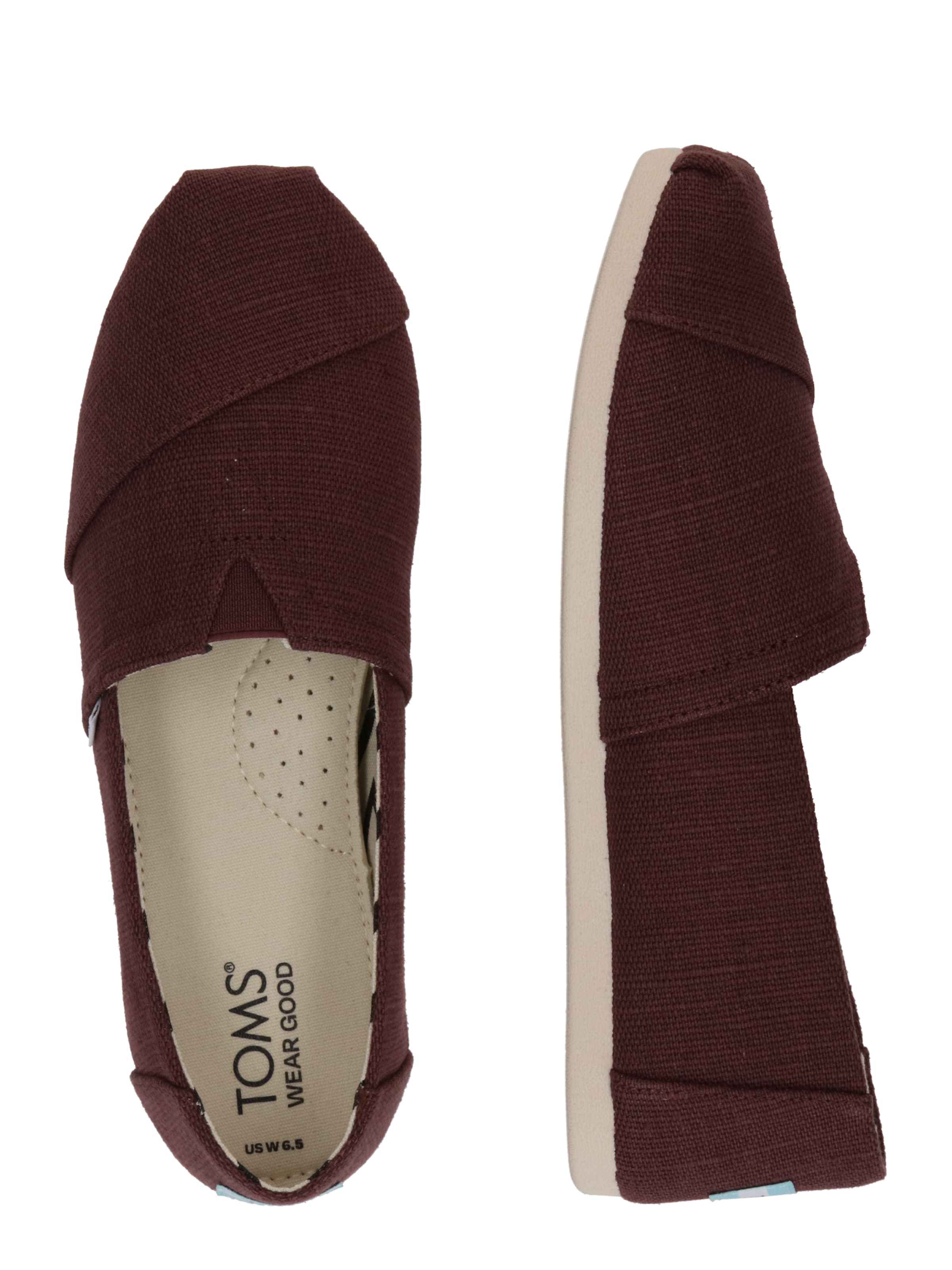 TOMSSlip On cipele 'ALPARGATA' - crvena boja: bočni dio