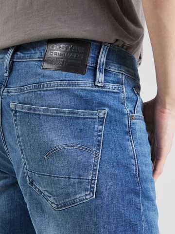 G-STAR Slimfit Kavbojke '3301' | modra barva
