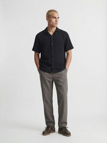 aprel Comfort fit Button Up Shirt in Black