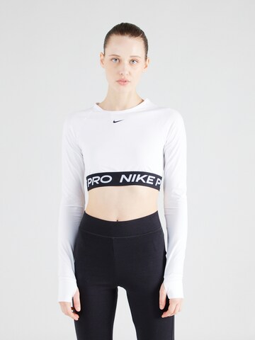 Tricou funcțional 'PRO' de la NIKE pe alb: față