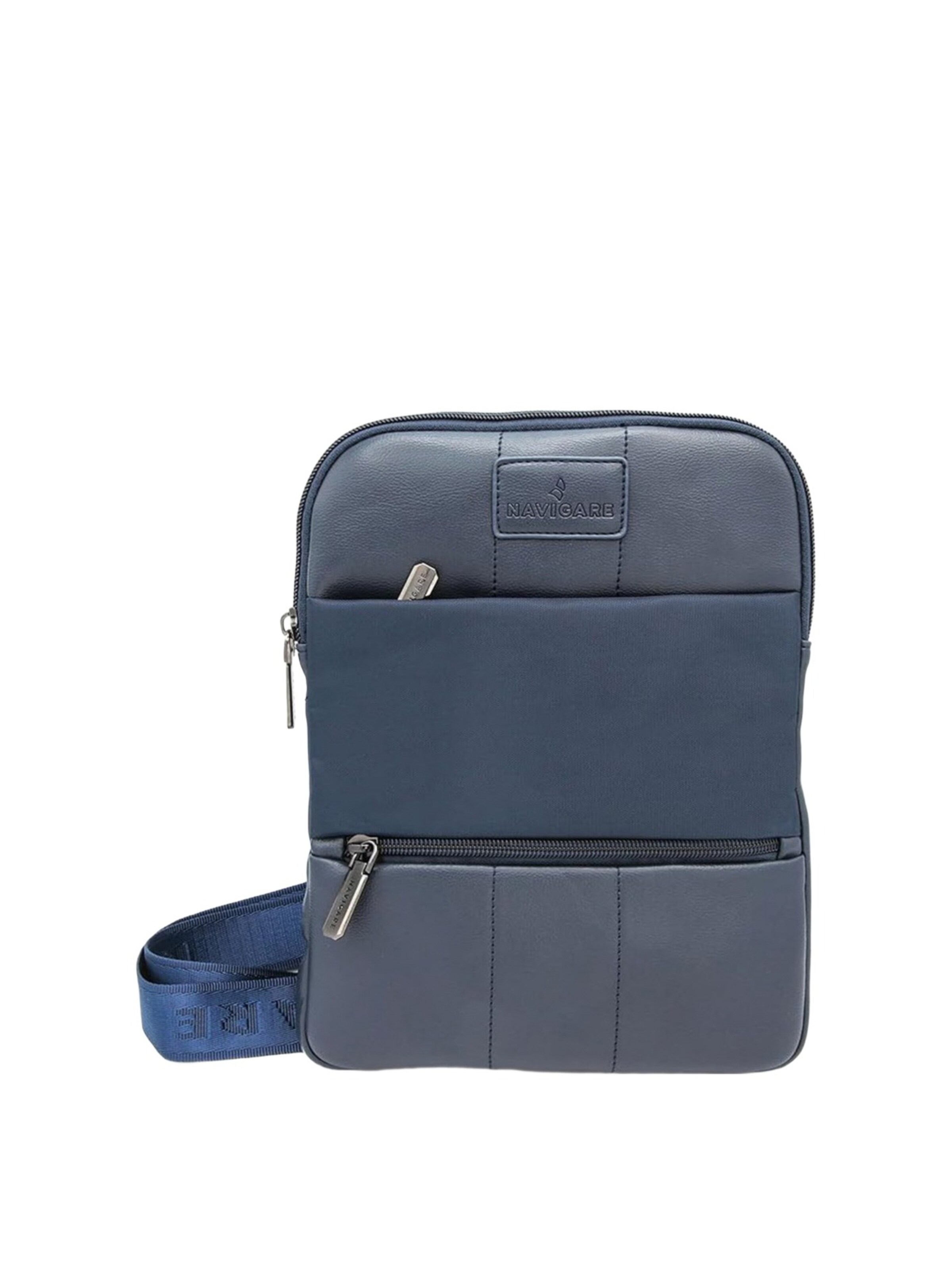 Borsa a tracolla 'Borsa a Tracolla Uomo Navigare - Poliestere Chiusura Zip' di Navigare in blu: frontale