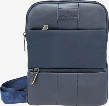 Borsa a tracolla 'Borsa a Tracolla Uomo Navigare - Poliestere Chiusura Zip' di Navigare in blu: frontale