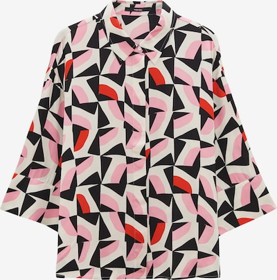 Someday Bluse 'Zatino' in hellbeige / rosa / rot / schwarz, Produktansicht
