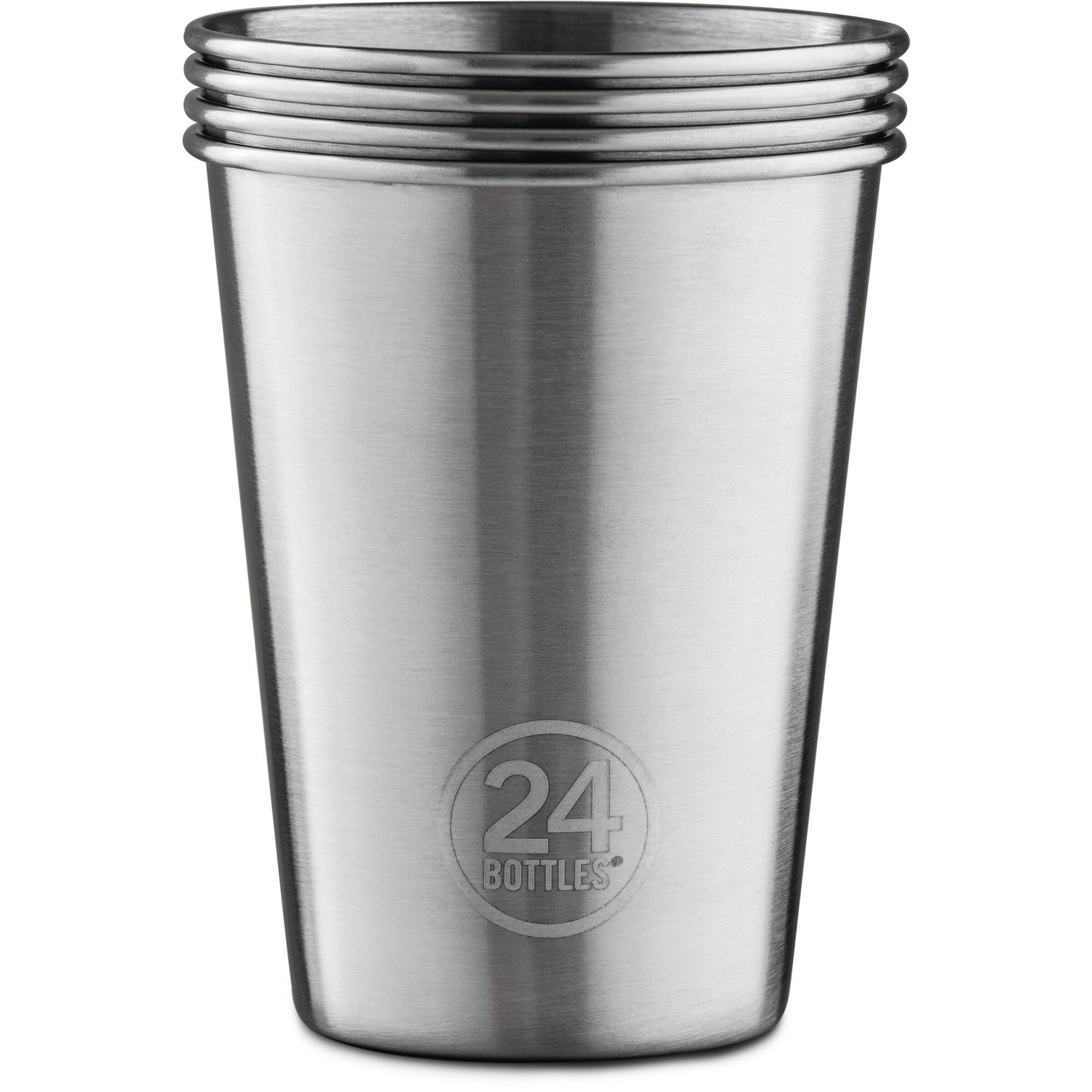 24Bottles Drinkfles '350ml' in Zilver: voorkant