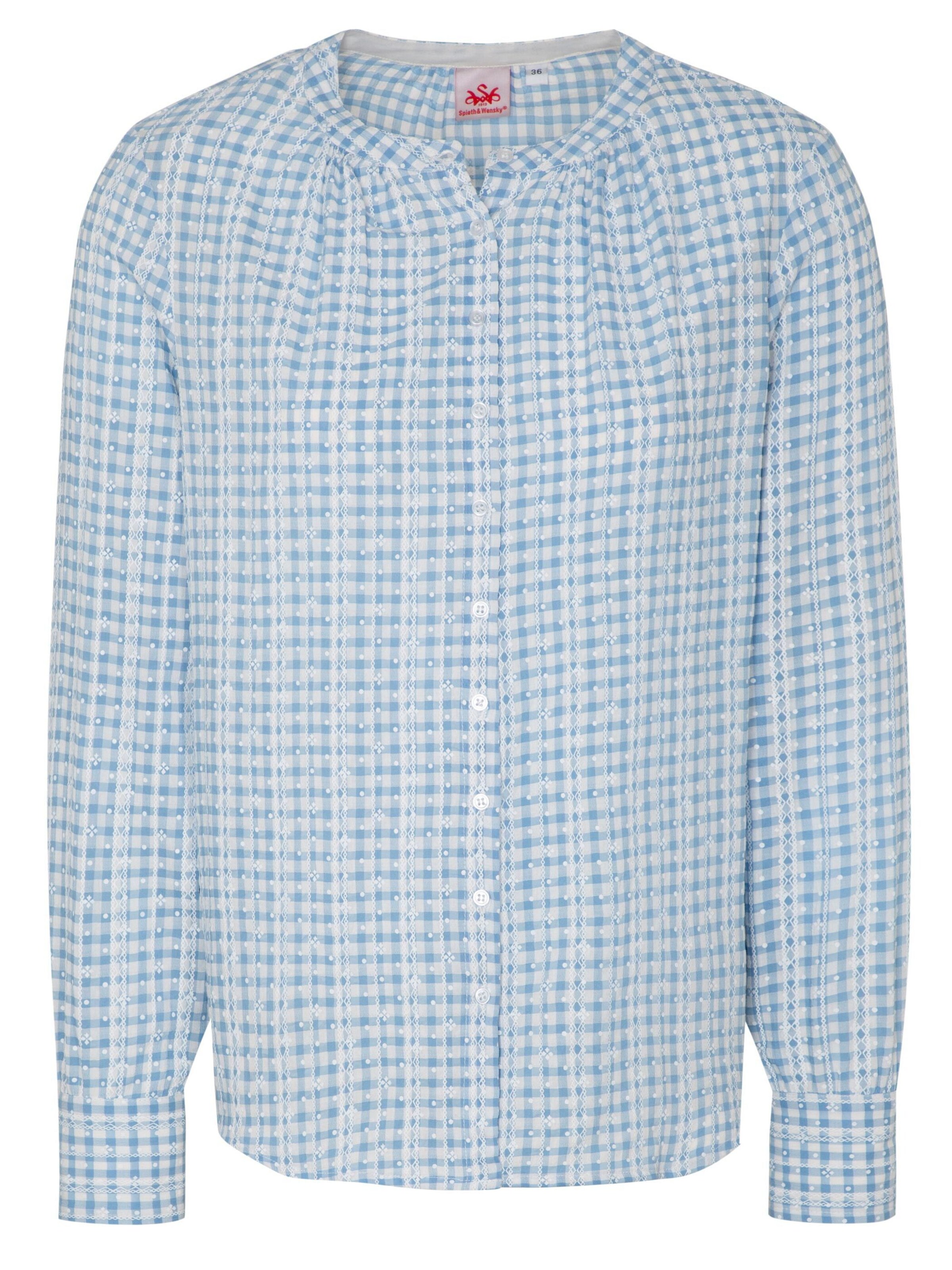 SPIETH & WENSKY Bluse 'Angela' in Blau: Vorderseite