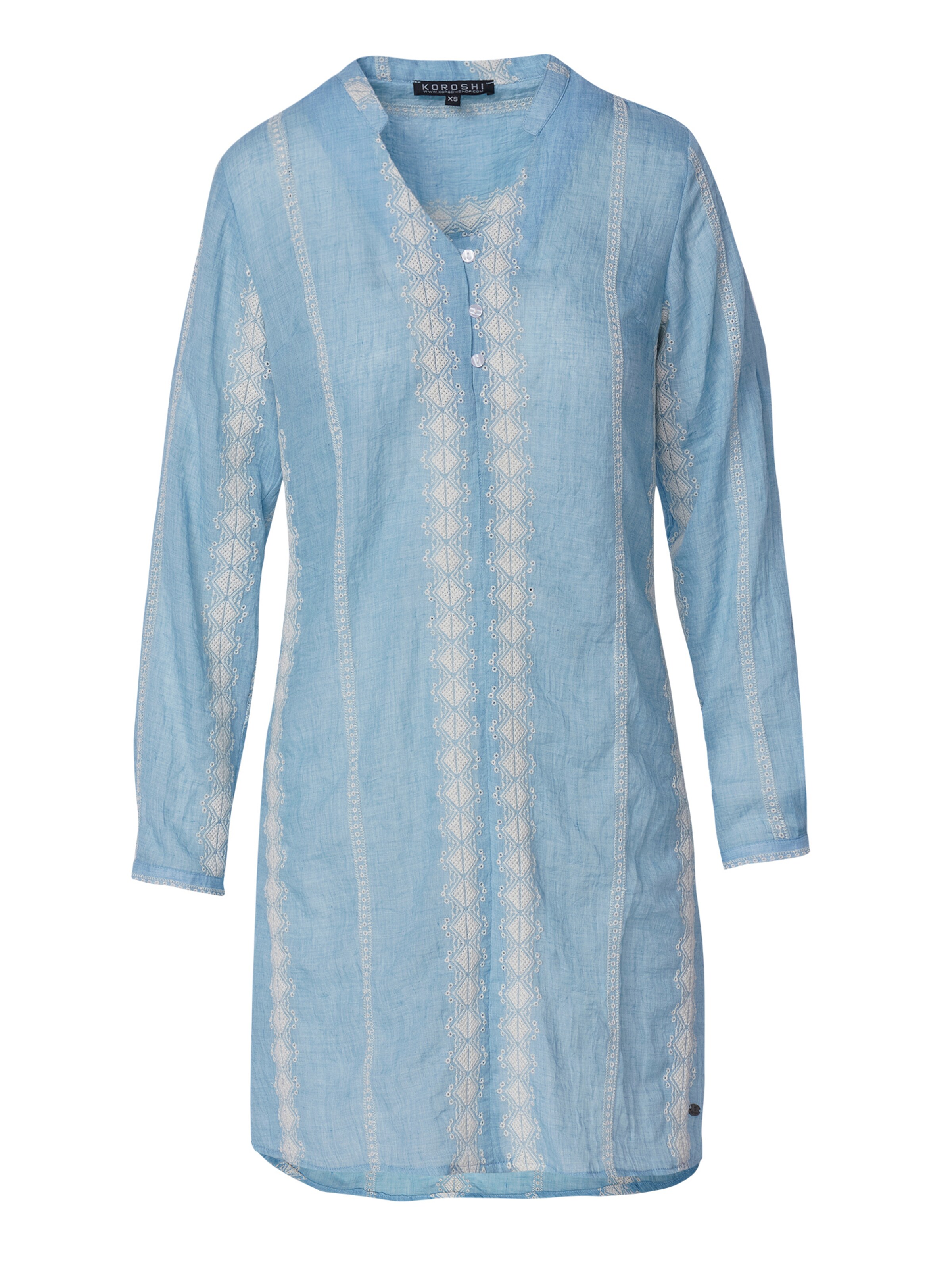KOROSHI Skjortklänning i blå: framsida