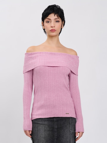 Influencer Pullover in Pink: Vorderseite