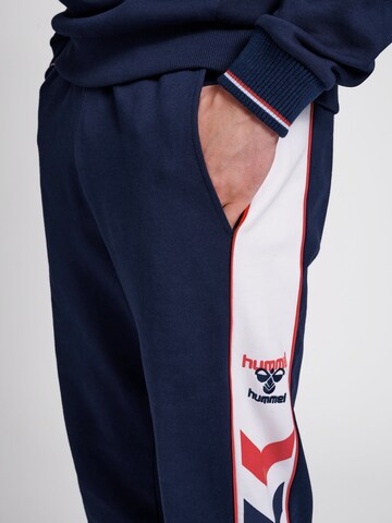 Hummel Tapered Sporthose 'Durban' in Blau