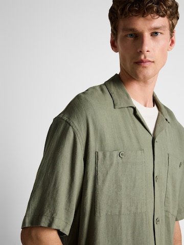 TOM TAILOR DENIM Comfort fit Button Up Shirt in Green