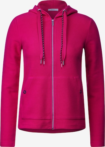 CECIL Zip-Up Hoodie in Pink: front