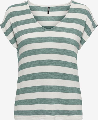 ONLY T-Shirt 'Lira' in grünmeliert / weiß, Produktansicht