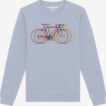 Watapparel Sweatshirt 'Fahrräder' in Blauw: voorkant