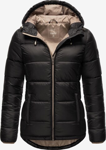 MARIKOO Winter Jacket 'Leandraa' in Black: front