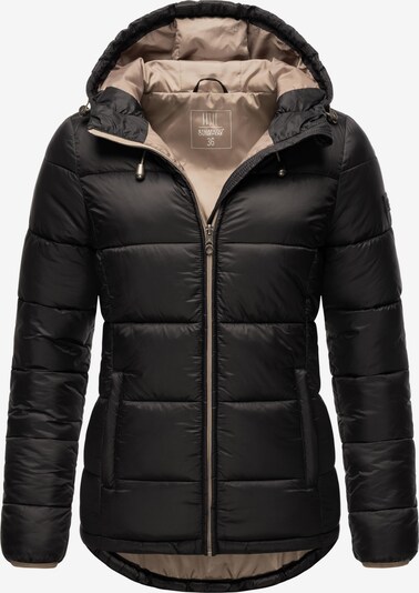 MARIKOO Winterjacke 'Leandraa' in dunkelbeige / schwarz, Produktansicht