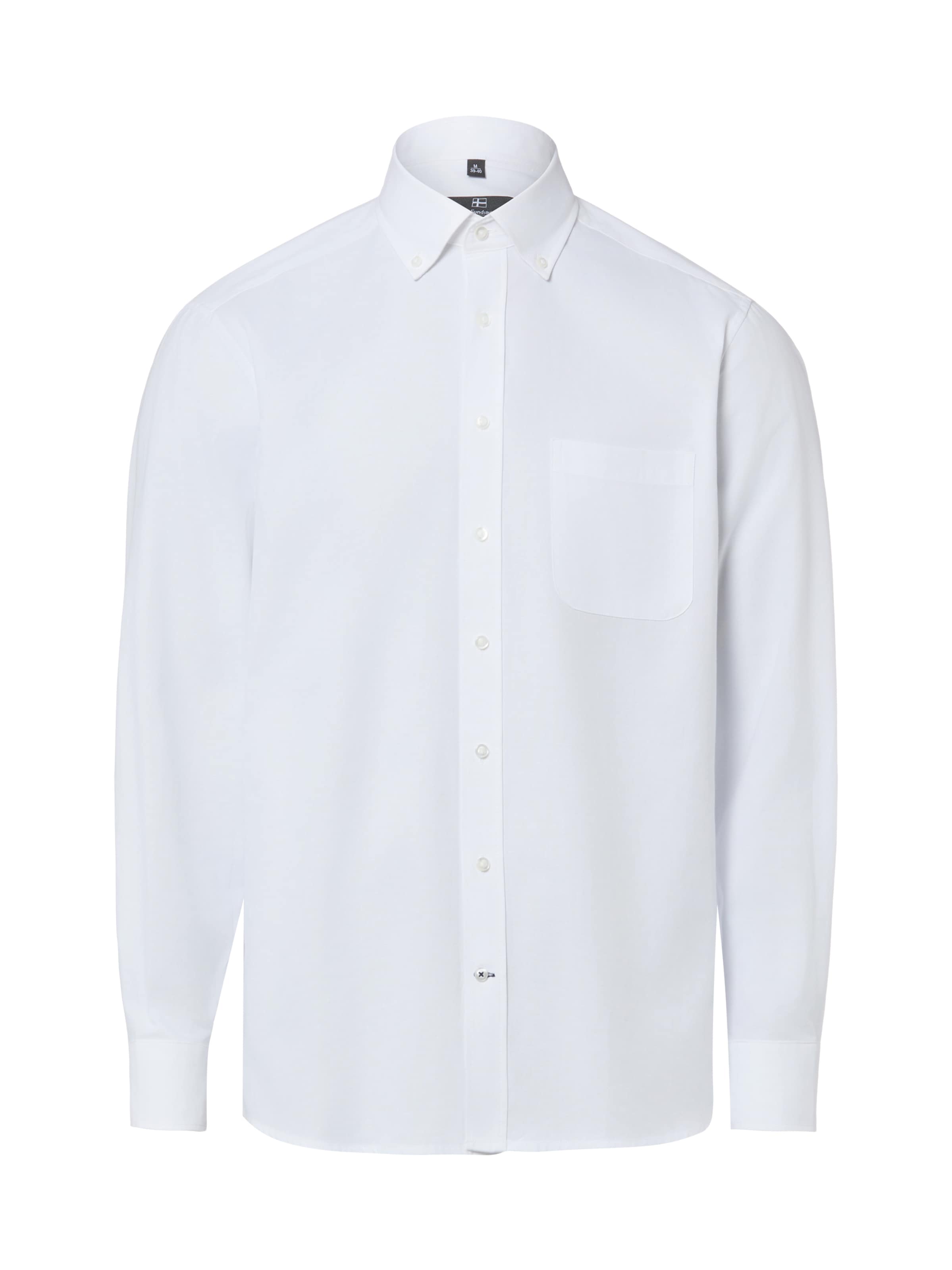 Nils Sundström Button Up Shirt in White: front
