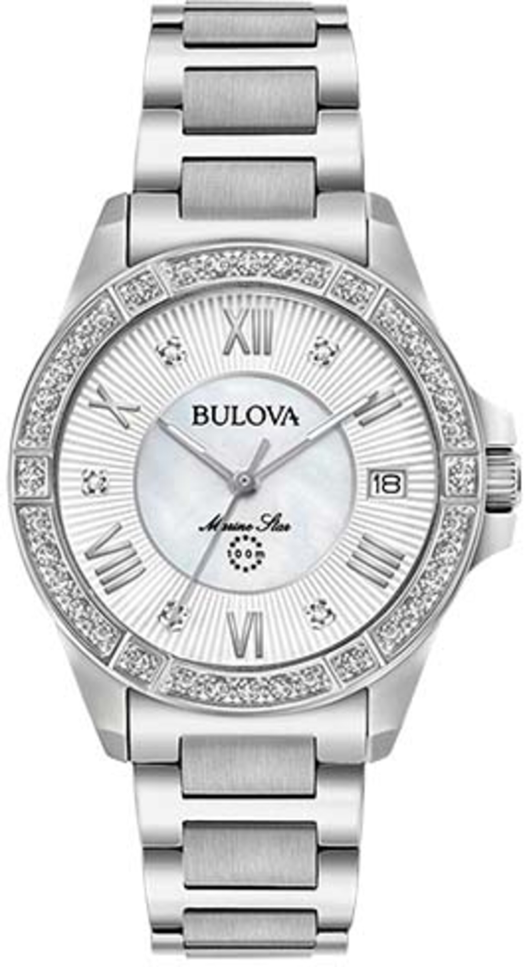 Bulova Analog Watch in Silver: front