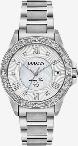 Bulova Analog Watch in Silver: front