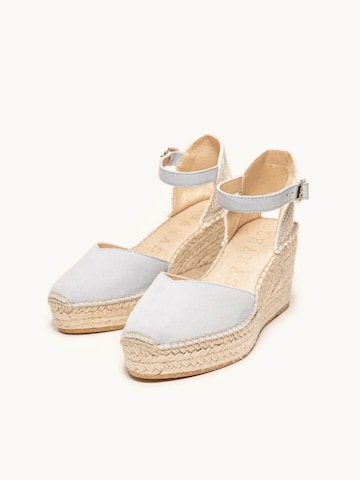 Sandalo 'Alpargata Cuña 8 cm' di Alhamas in blu
