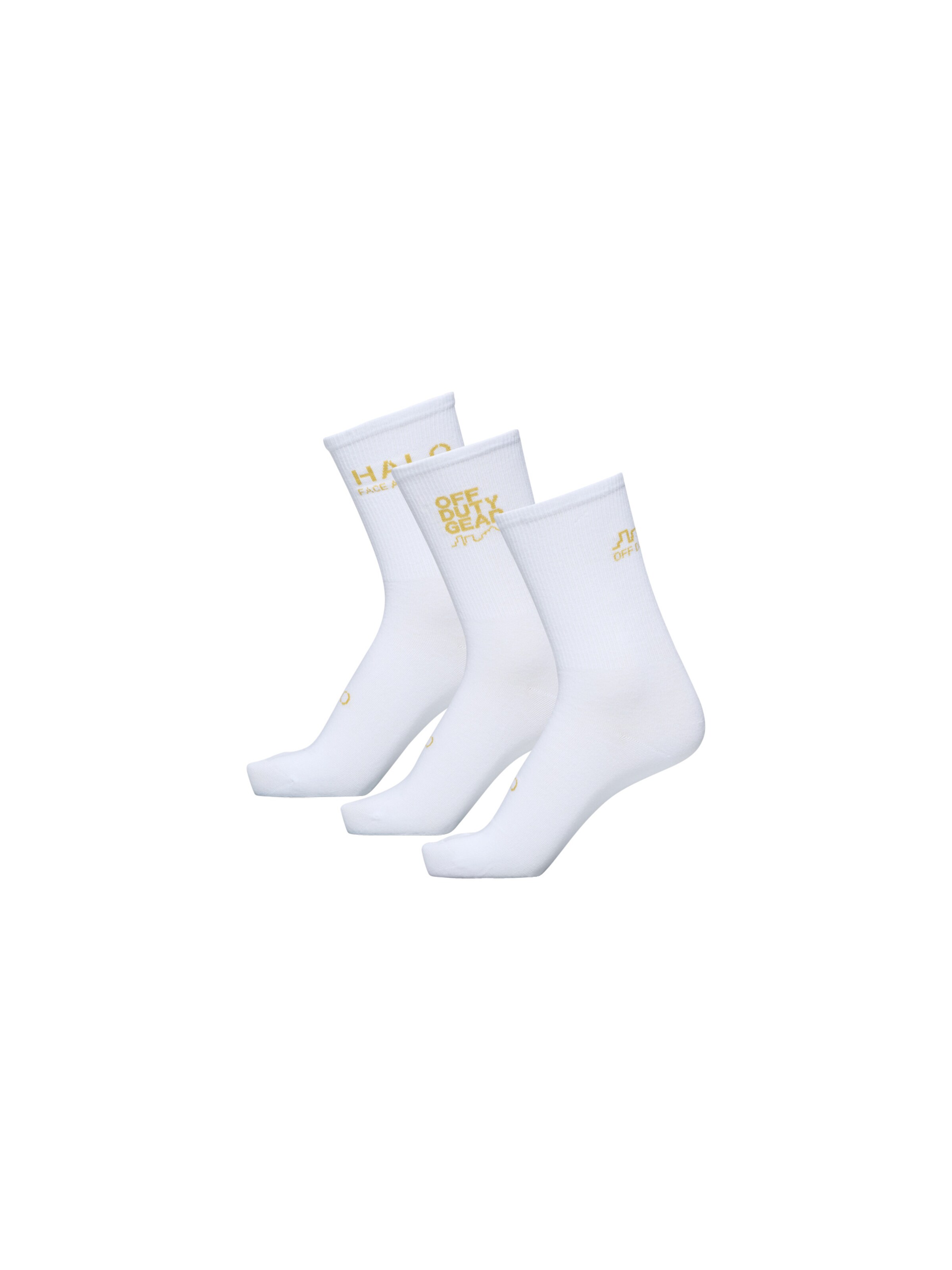 Chaussettes HALO en blanc : devant