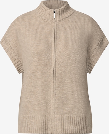 STREET ONE Knit Cardigan in Beige: front