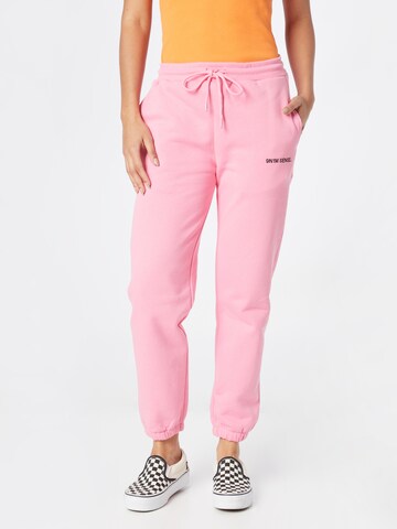 Tapered Pantaloni di 9N1M SENSE in rosa: frontale