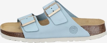 DR. BRINKMANN Muiltjes 'Bonillo' in Blauw: voorkant