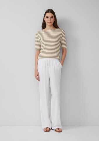 s.Oliver Wide leg Trousers in White: front