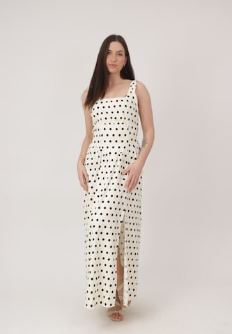 Robe Elara en beige : devant