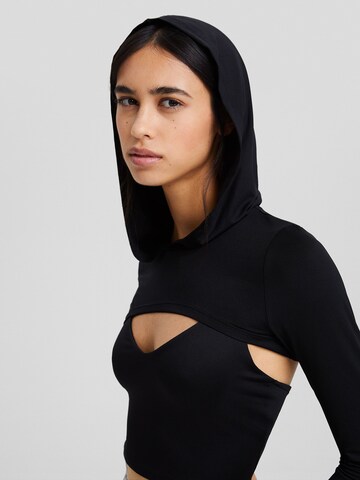 Bershka Shirt in Schwarz