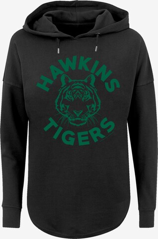 F4NT4STIC Sweatshirt 'Stranger Things Hawkins Tigers Netflix TV Series' in Black: front