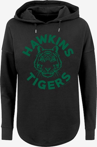 F4NT4STIC Sweatshirt 'Stranger Things Hawkins Tigers Netflix TV Series' in Black: front