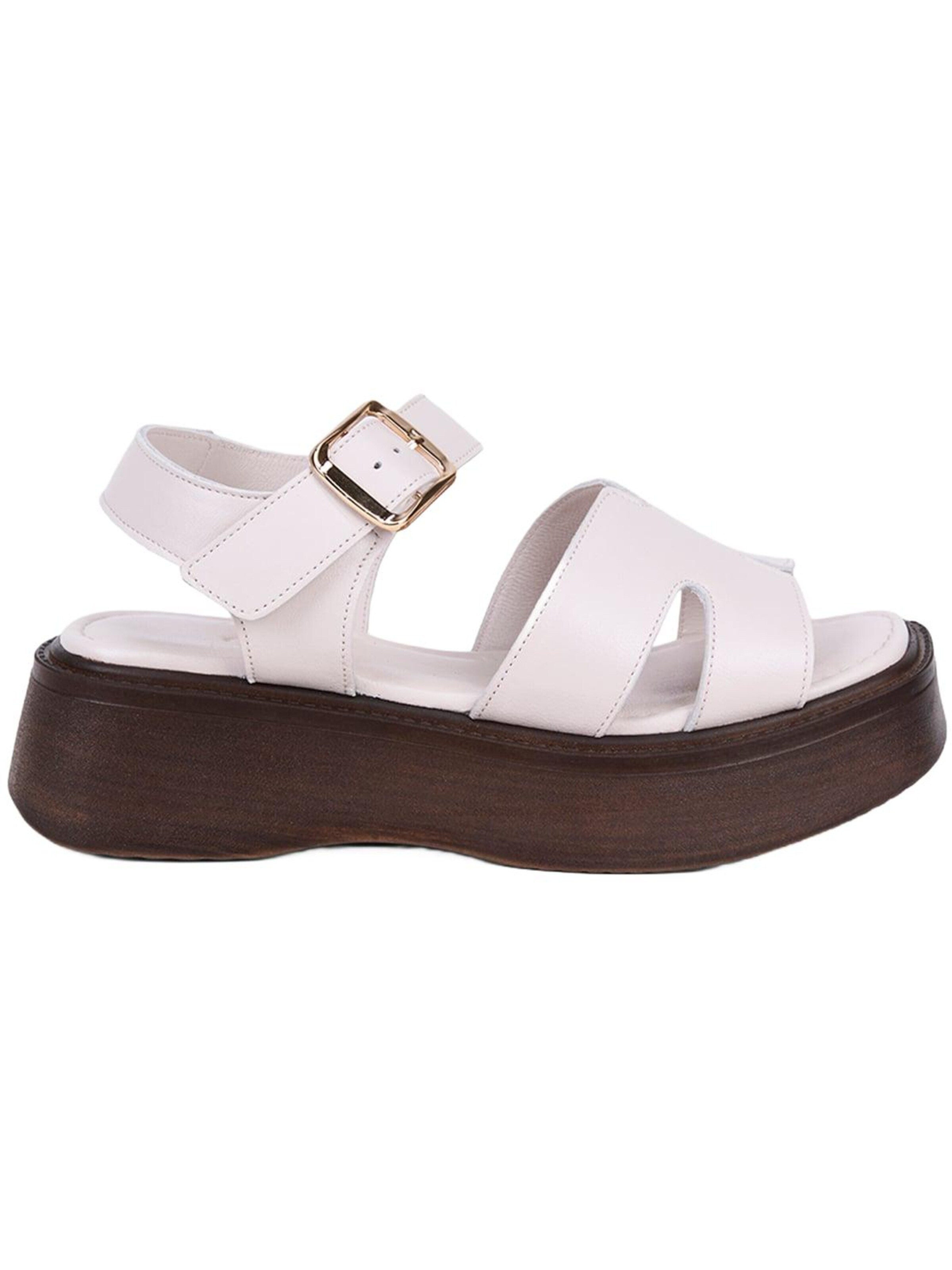 Desa Sandals 'Keilsandalen' in White: front