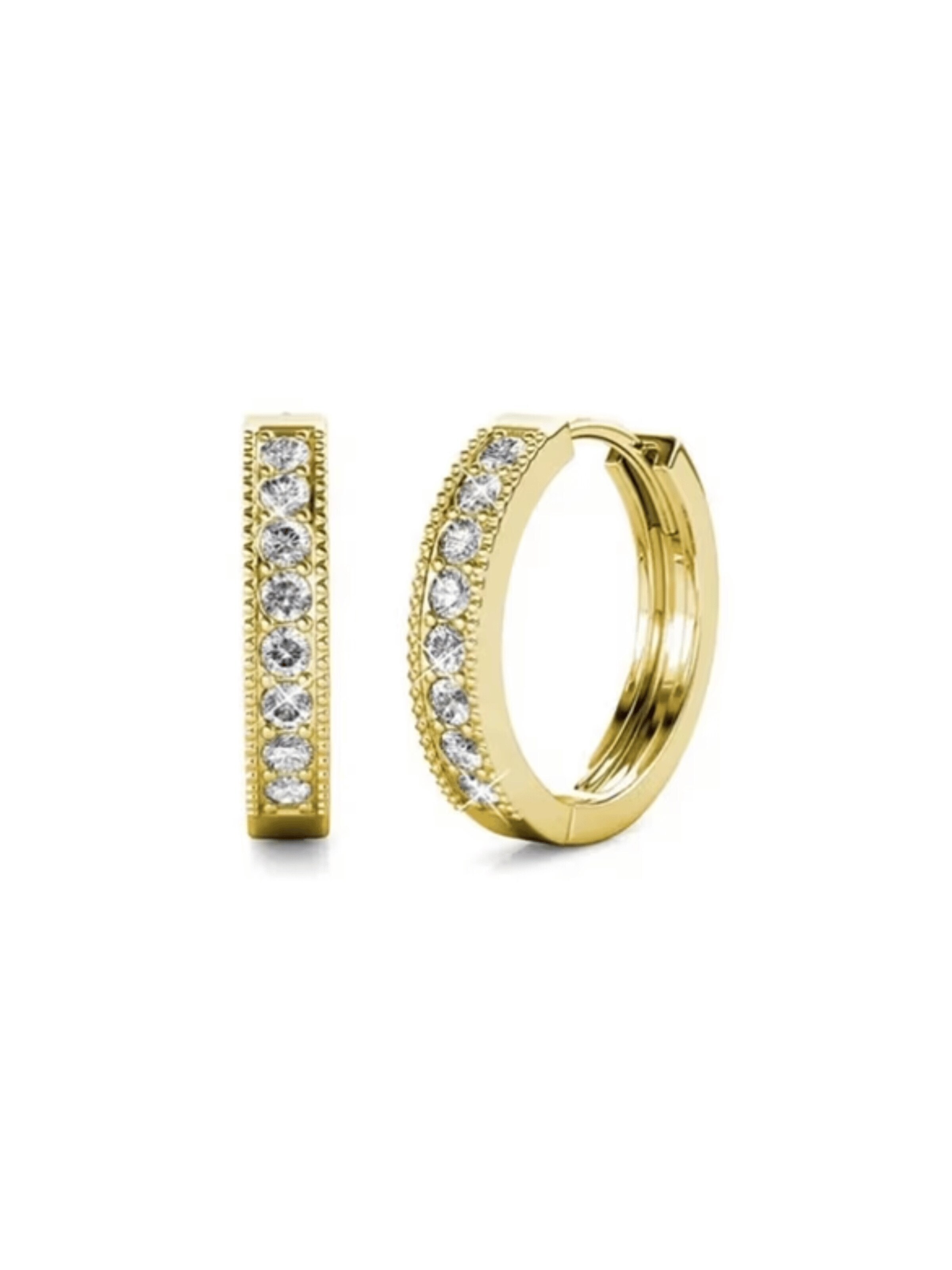 ROUGEMONT Jewellery Earrings 'Zirkonia Creolen Ohrringe 1,5cm' in Gold: front