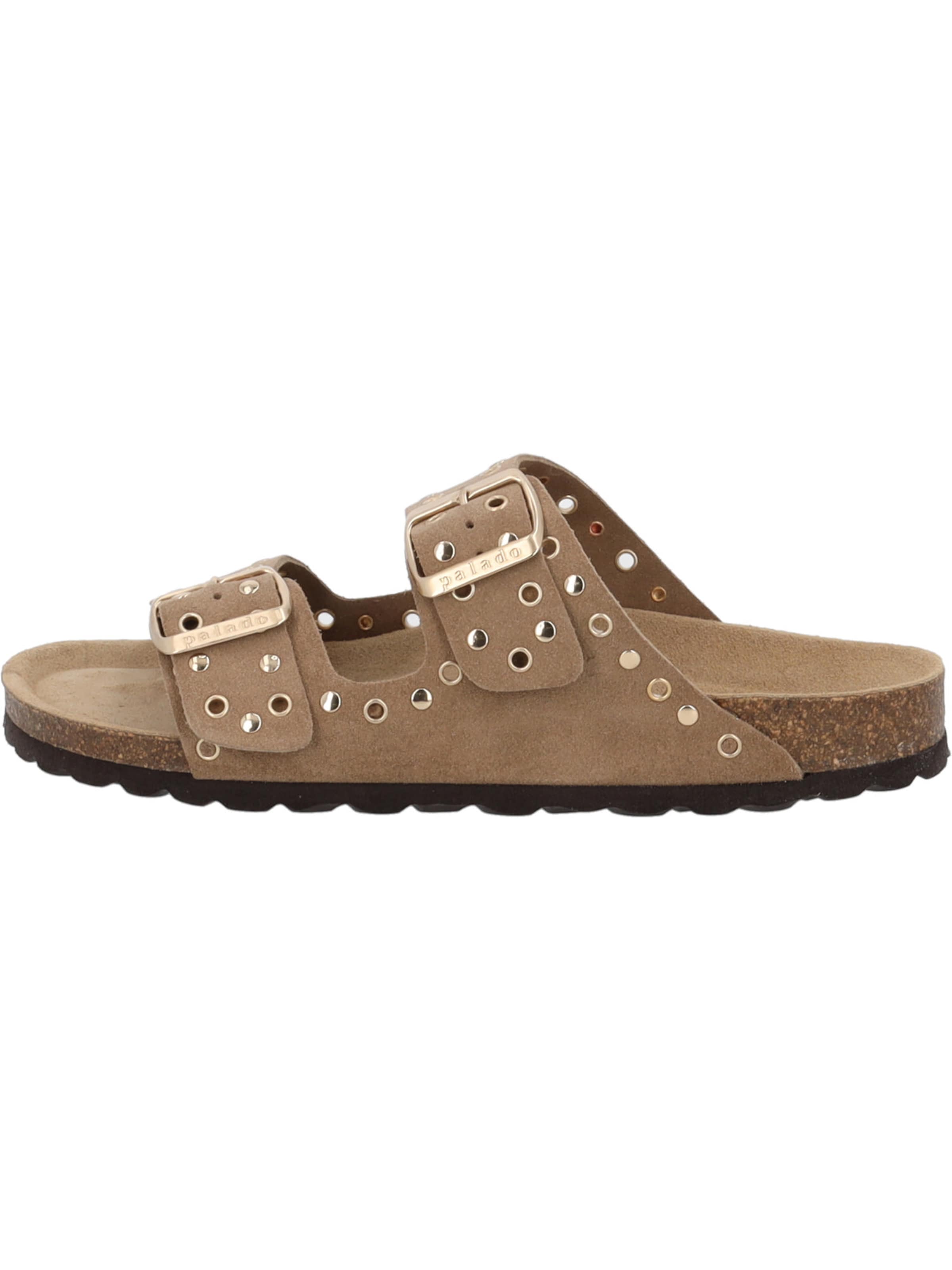 Palado Mules 'Korfu' in Beige: front