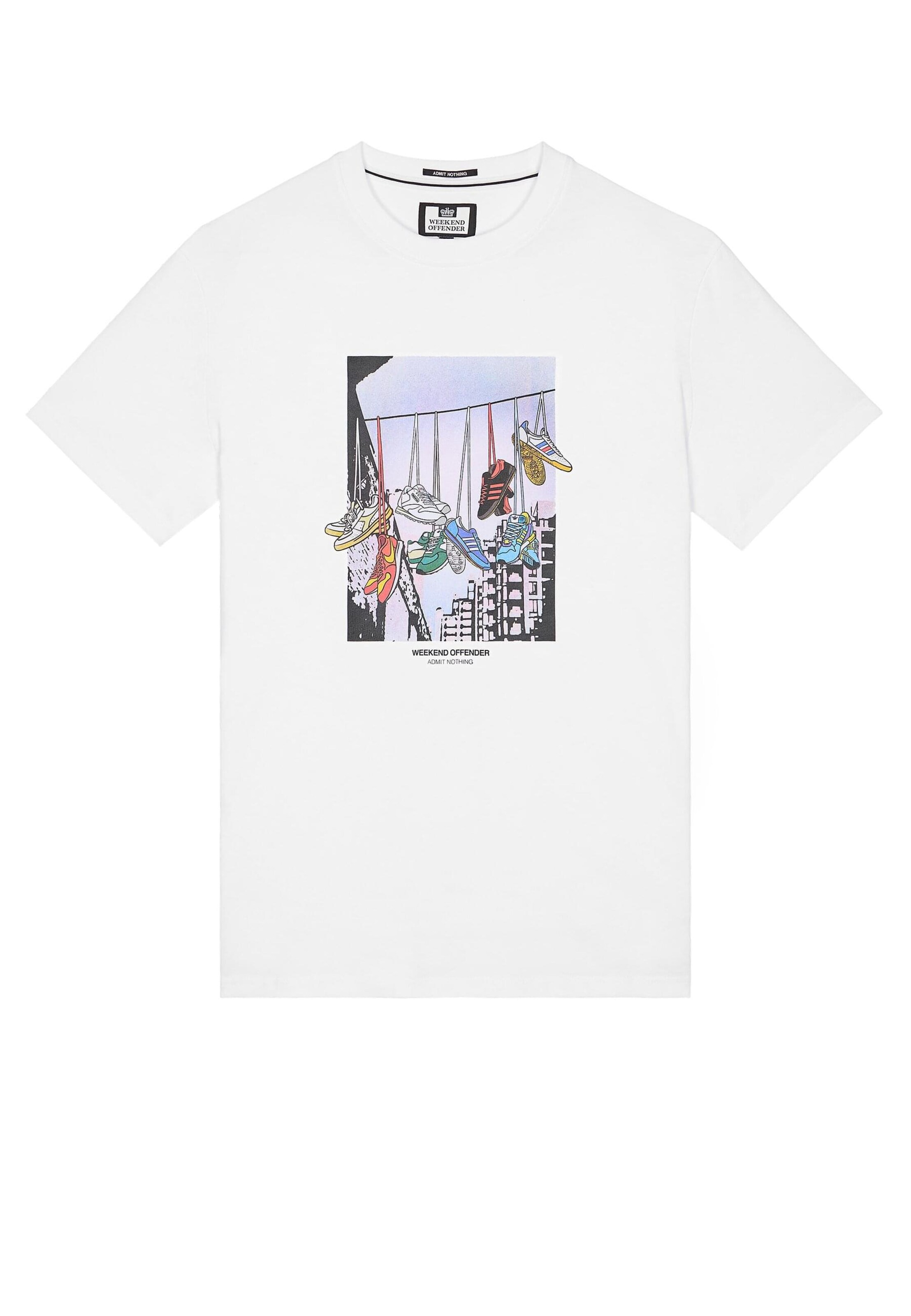 Weekend Offender T-Shirt 'Turf Wars' in Weiß: Vorderseite