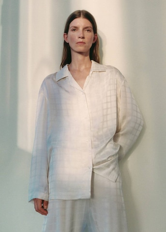 MANGO Schlafshirt 'Samui' in Weiß: Vorderseite