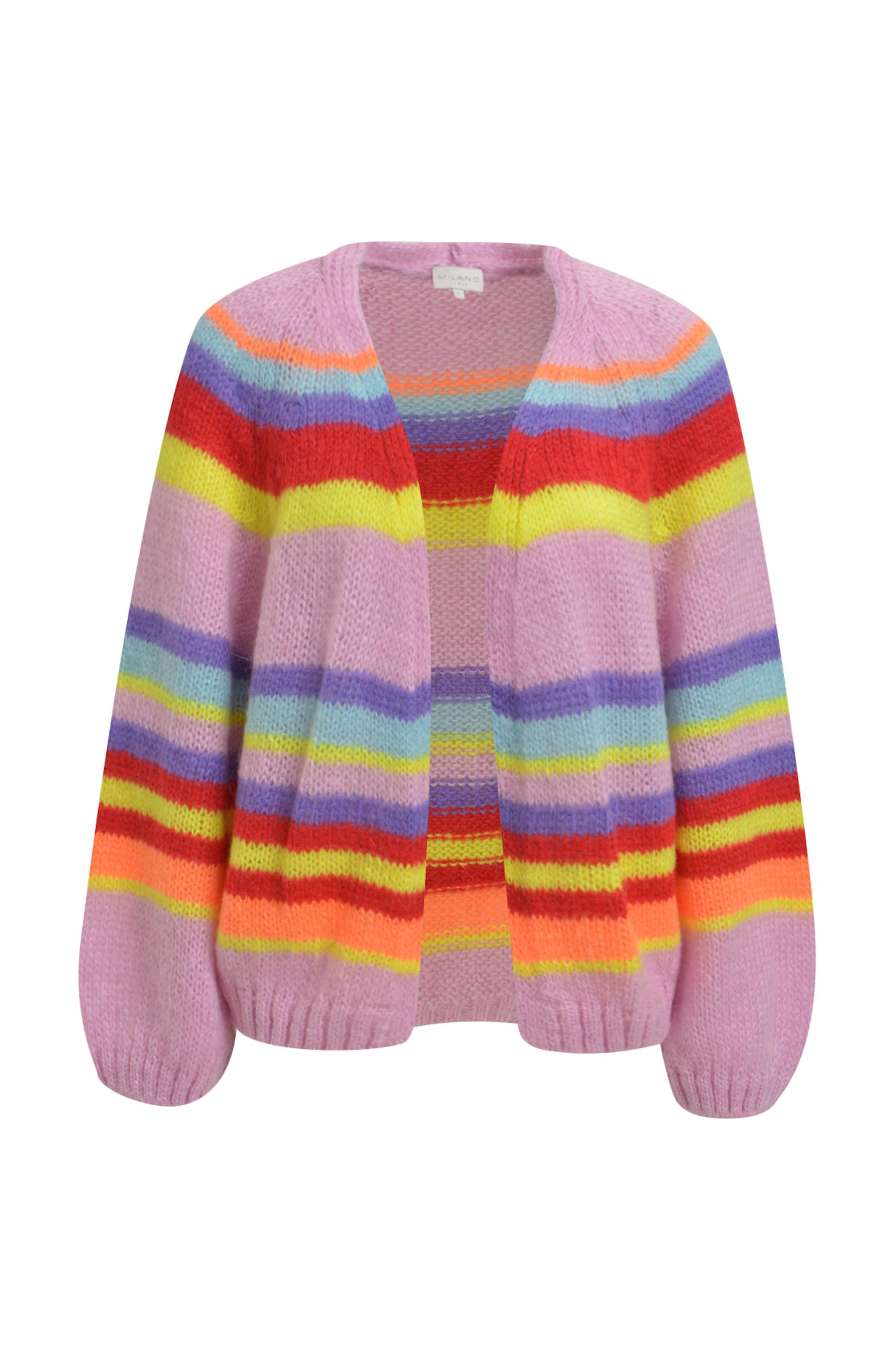 Milano Italy Knit Cardigan in Mixed colors: front