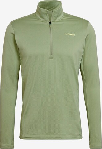 Pull-over de sport 'Everyhike' ADIDAS TERREX en vert : devant