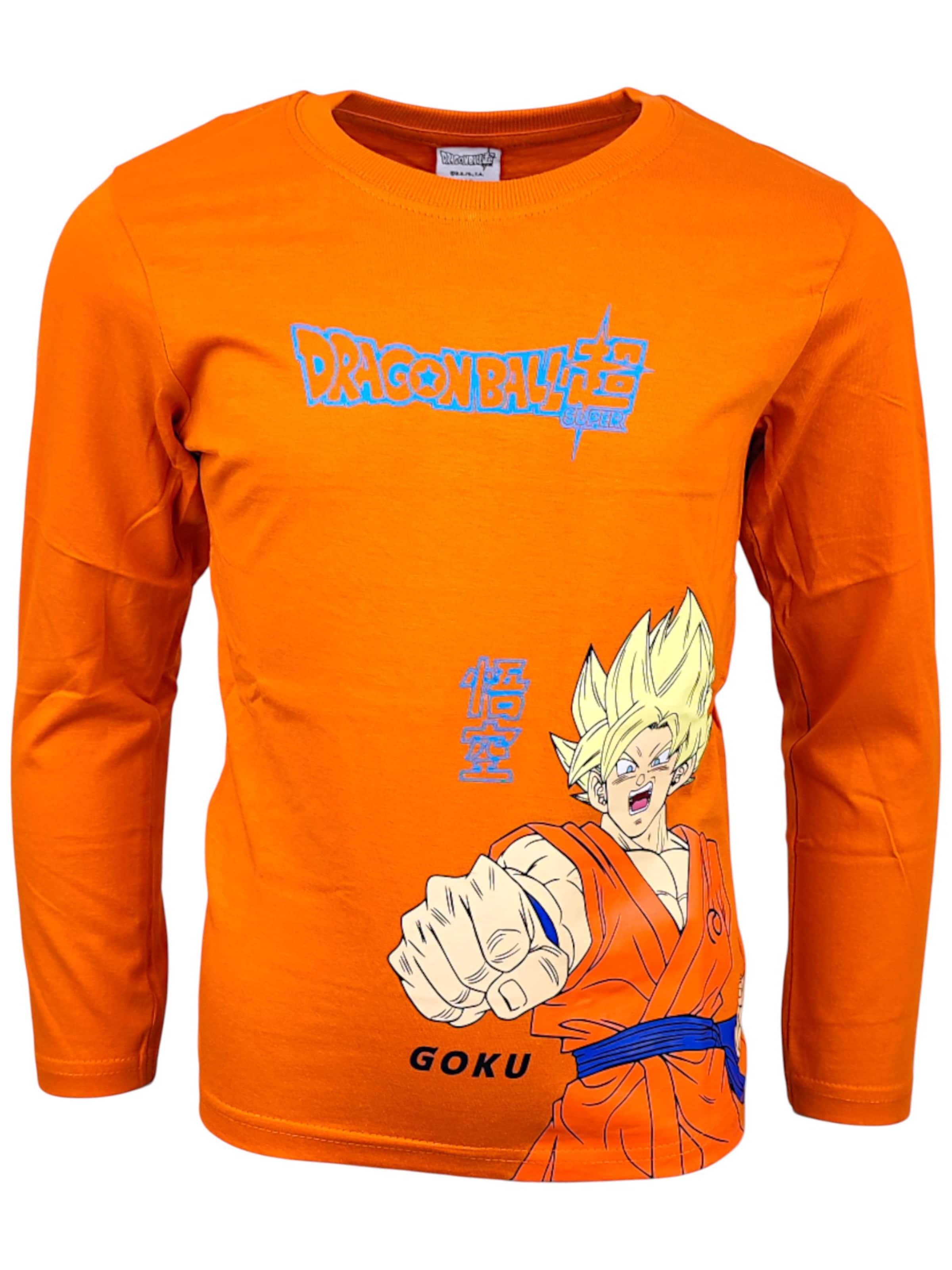 Dragon Ball Shirt 'Son Goku' in Orange: front