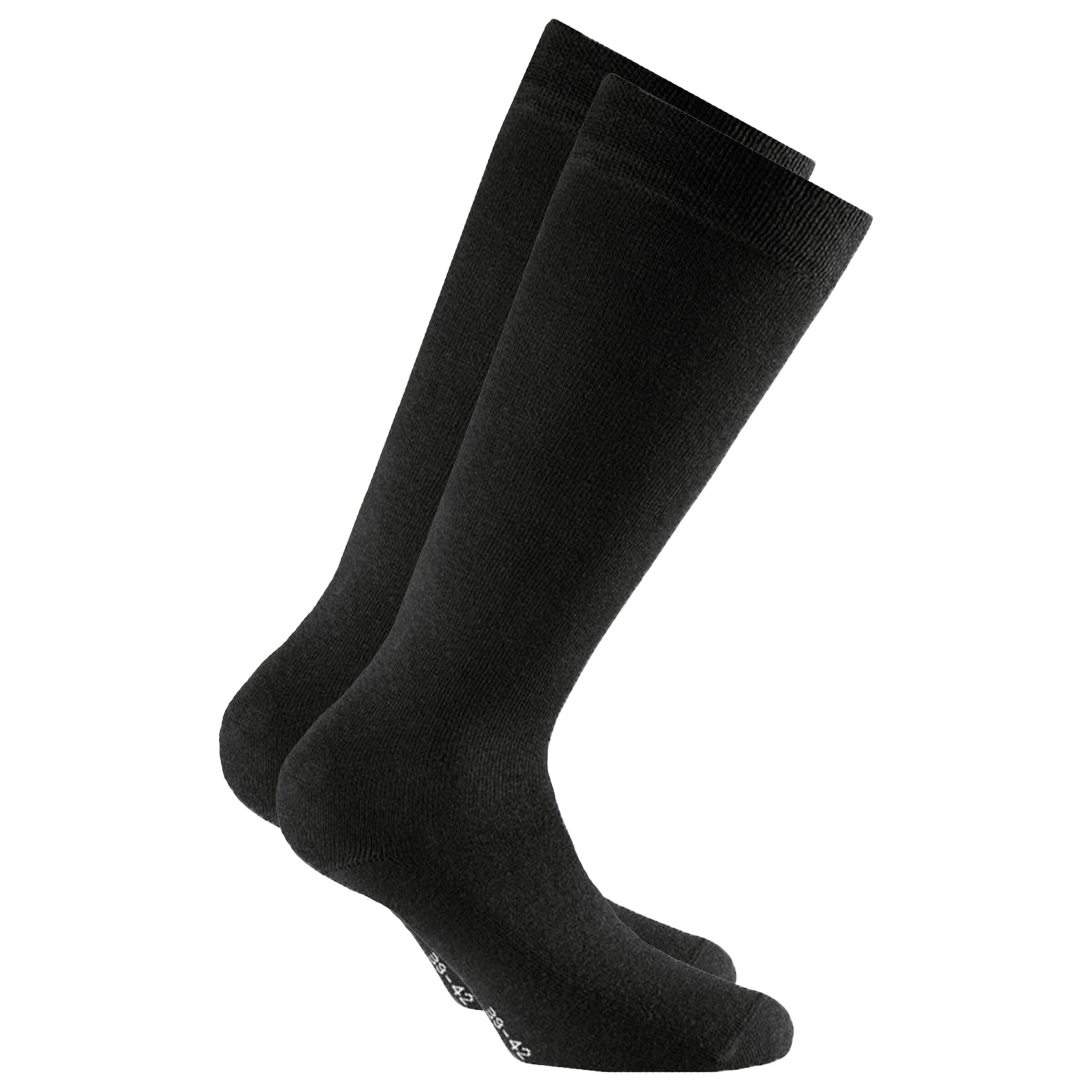 Rohner Basic Knee socks in Black: front