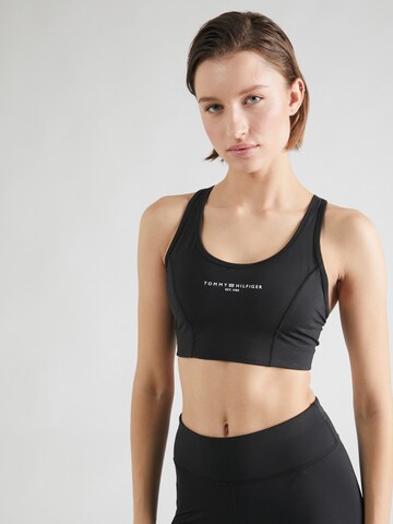 Tommy Hilfiger Sport Bralette Sports Bra 'Essentials' in Black: front