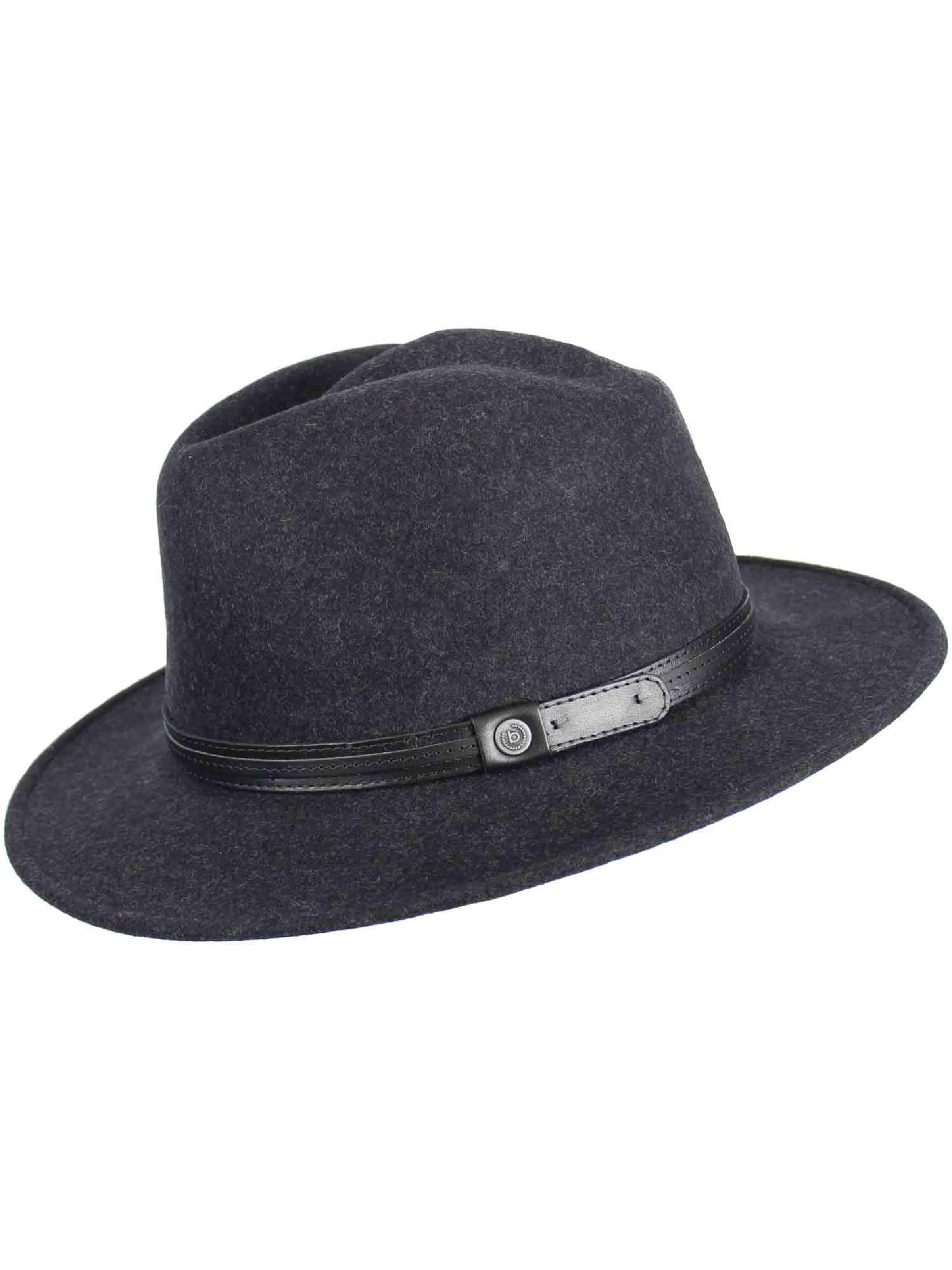 bugatti Hat 'Fedora' in Grey: front