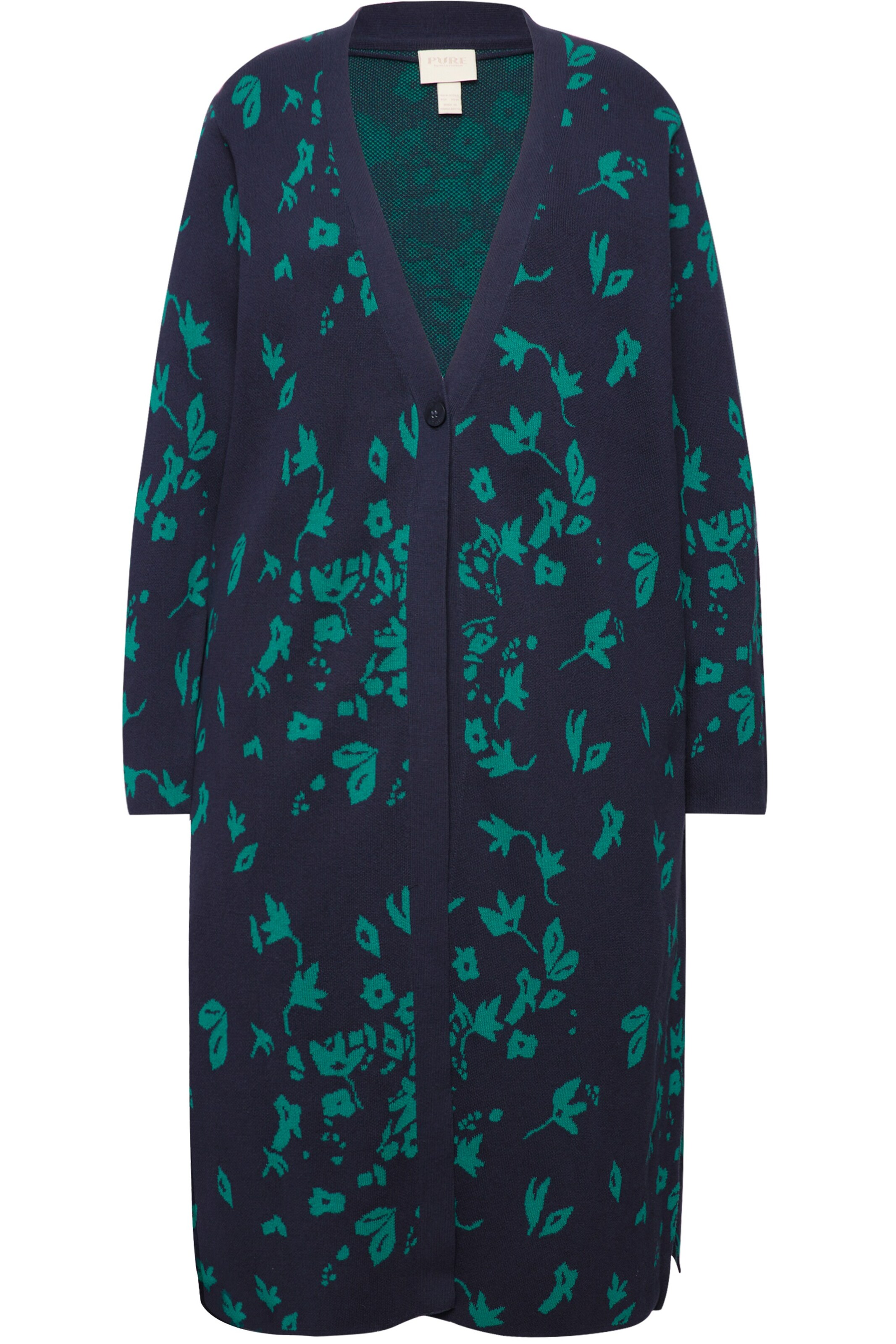 Ulla Popken Strickjacke in Blau: Vorderseite