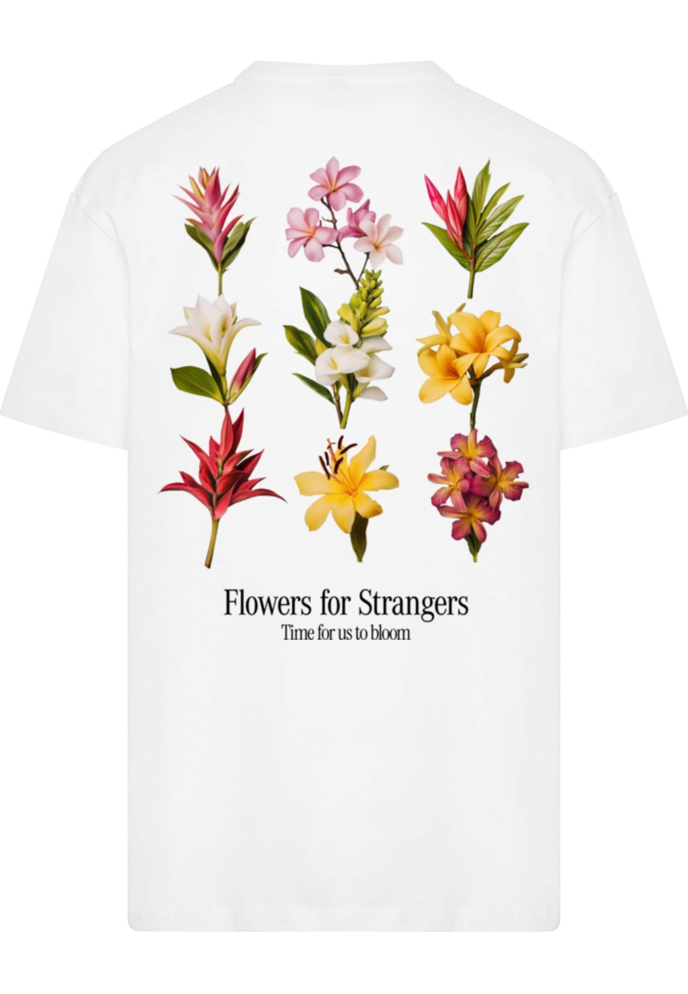 Mister Tee Tričko 'Flowers For Strangers' – bílá