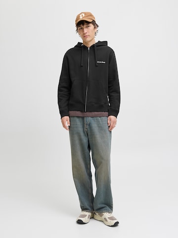 JACK & JONES Sweat jacket 'JORNORREBRO' in Black