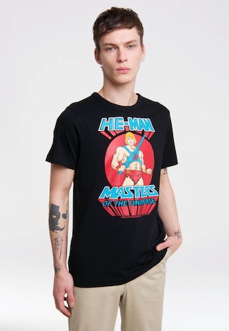 LOGOSHIRT Shirt 'He-Man' in Zwart: voorkant