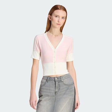 Cardigan 'V-NECK SHIRT WITH' ADIDAS ORIGINALS en rose : devant