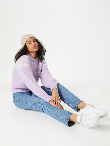 PIECES - Pullover 'NYLA' em roxo