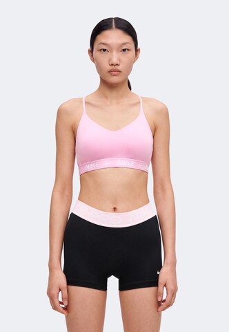 NIKE Bustier Športni nederček 'INDY' | roza barva: sprednja stran