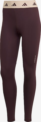 ADIDAS PERFORMANCE Workout Pants 'Techfit' in Purple: front